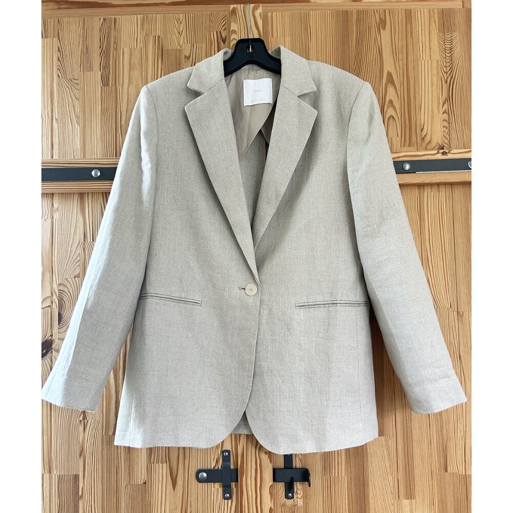 NWOT Linen blazer jacket in natural/flax